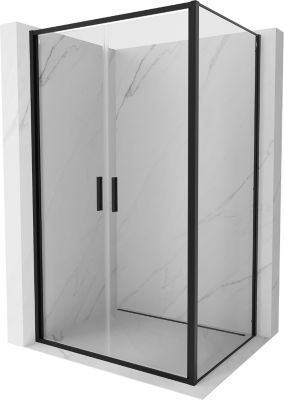Mexen Exo cabine de douche battante 90 x 85 cm, transparent, noir - 814-090-085-70-00