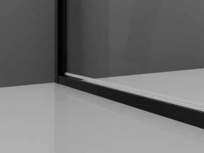 Mexen Exo cabine de douche battante 90 x 85 cm, transparent, noir - 814-090-085-70-00