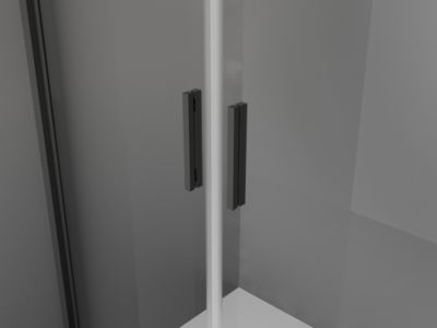 Mexen Exo cabine de douche battante 90 x 85 cm, transparent, noir - 814-090-085-70-00