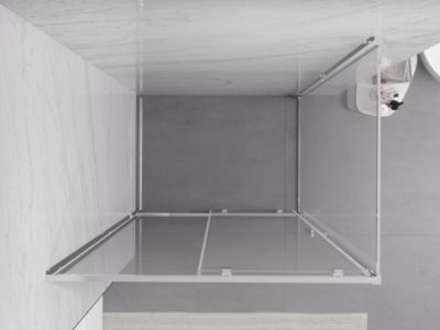 Mexen Exo cabine de douche coulissante 135 x 100 cm, transparent, chrome - 8151-135-100-01-00