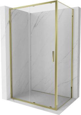 Mexen Exo cabine de douche coulissante 170 x 75 cm, transparent, doré - 8151-170-075-50-00