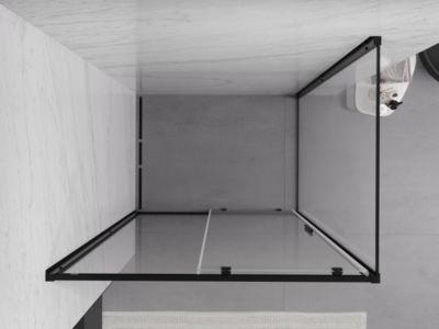 Mexen Exo cabine de douche coulissante 95 x 90 cm, transparent, noir - 8151-095-090-70-00