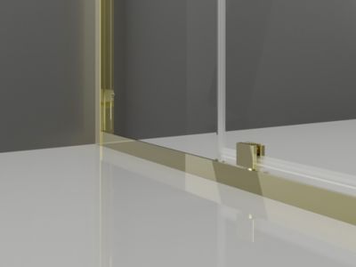 Mexen Exo cabine de douche pivotante 140 x 85 cm, transparent, or - 819-140-085-50-00