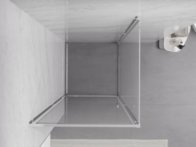 Mexen Exo cabine de douche pivotante 90 x 90 cm, transparente, chrome - 817-090-090-01-00