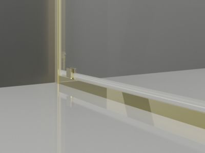 Mexen Exo cabine de douche pivotante 95 x 95 cm, transparent, or - 8181-095-095-50-00