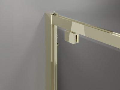 Mexen Exo cabine de douche pivotante 95 x 95 cm, transparent, or - 8181-095-095-50-00