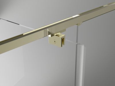 Mexen Exo cabine de douche pivotante 95 x 95 cm, transparent, or - 8181-095-095-50-00