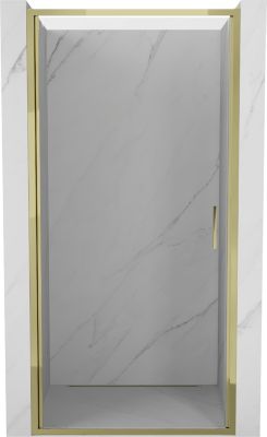 Mexen Exo porte de douche pivotante 100 cm, transparent, doré - 817-100-000-50-00