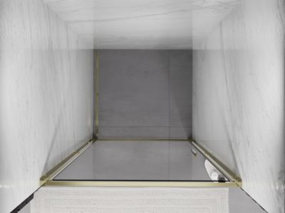 Mexen Exo porte de douche pivotante 100 cm, transparent, doré - 817-100-000-50-00