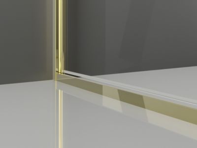 Mexen Exo porte de douche pivotante 100 cm, transparent, doré - 817-100-000-50-00