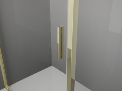 Mexen Exo porte de douche pivotante 100 cm, transparent, doré - 817-100-000-50-00