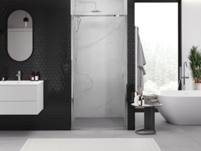 Mexen Exo porte de douche pivotante 60 cm, transparent, chrome - 8181-060-000-01-00