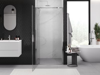 Mexen Exo porte de douche pivotante 60 cm, transparent, chrome - 8181-060-000-01-00