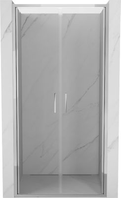 Mexen Exo portes de douche doubles à charnières 100 cm, transparent, chrome - 814-100-000-01-00