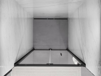 Mexen Exo portes de douche pliantes 100 cm, transparentes, noires - 816-100-000-70-00