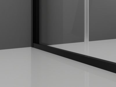 Mexen Exo portes de douche pliantes 100 cm, transparentes, noires - 816-100-000-70-00