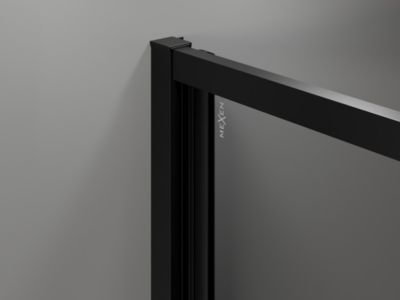 Mexen Exo portes de douche pliantes 100 cm, transparentes, noires - 816-100-000-70-00