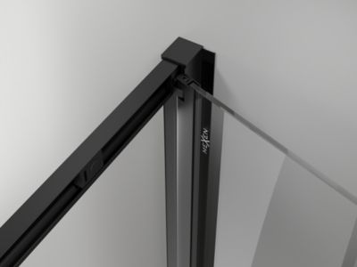 Mexen Exo portes de douche pliantes 100 cm, transparentes, noires - 816-100-000-70-00