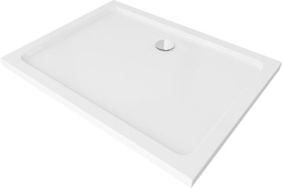 Mexen Flat receveur de douche rectangulaire slim 110 x 90 cm, blanc, siphon chromé - 40109011