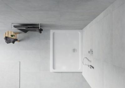 Mexen Flat receveur de douche rectangulaire slim 110 x 90 cm, blanc, siphon chromé - 40109011