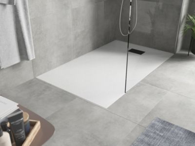 Mexen Hugo bac à douche rectangulaire SMC 160 x 80 cm, blanc, cache noir - 42108016-B