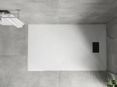 Mexen Hugo bac à douche rectangulaire SMC 160 x 80 cm, blanc, cache noir - 42108016-B