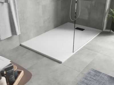 Mexen Hugo bac à douche rectangulaire SMC 160 x 80 cm, blanc, cache noir - 42108016-B