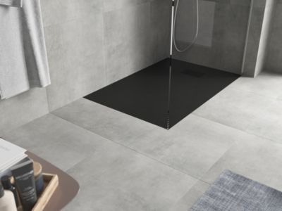 Mexen Hugo receveur de douche rectangulaire SMC 120 x 80 cm, noir, cache noir - 42708012-B