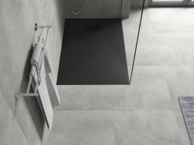 Mexen Hugo receveur de douche rectangulaire SMC 120 x 80 cm, noir, cache noir - 42708012-B