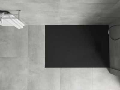 Mexen Hugo receveur de douche rectangulaire SMC 120 x 80 cm, noir, cache noir - 42708012-B