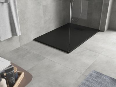 Mexen Hugo receveur de douche rectangulaire SMC 120 x 80 cm, noir, cache noir - 42708012-B