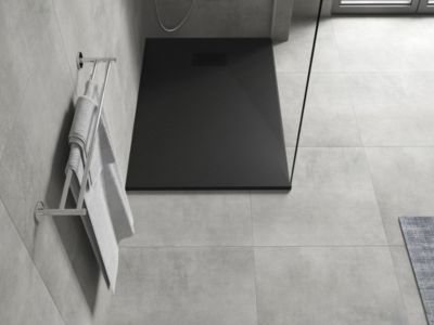Mexen Hugo receveur de douche rectangulaire SMC 120 x 80 cm, noir, cache noir - 42708012-B