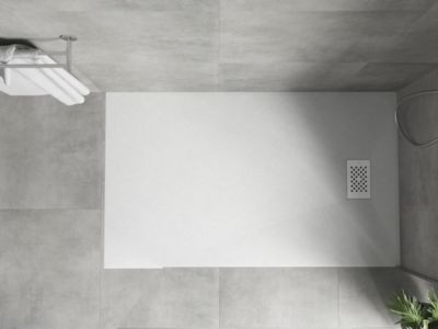 Mexen Hugo receveur rectangulaire SMC 140 x 90 cm, blanc, cache blanc - 42109014-W