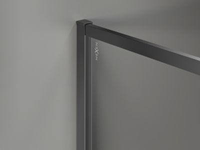 Mexen Kioto-F Cloison de douche Walk-in avec cadre 180 x 85 cm, transparent 8 mm, métal canon - 800-180-202-04-95-085