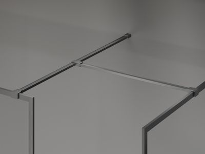 Mexen Kioto-F Cloison de douche Walk-in avec cadre 180 x 85 cm, transparent 8 mm, métal canon - 800-180-202-04-95-085