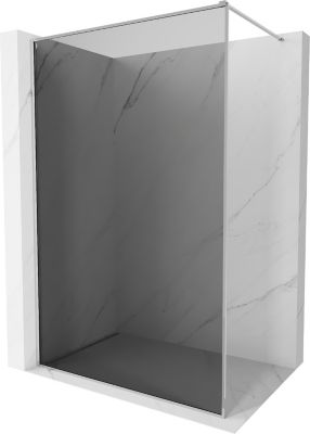 Mexen Kioto-F paroi de douche Walk-in avec cadre 110 x 202 cm, graphite 8 mm, chrome - 800-110-104-01-40