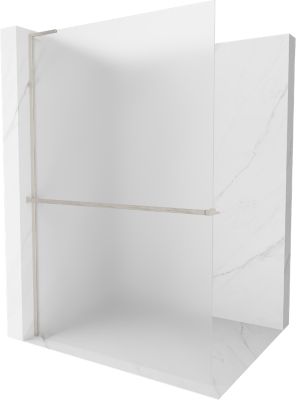 Mexen Kioto+ L cloison de douche avec étagère Walk-in 90 x 200 cm, givre, nickel brossé - 800-090-123-97-30