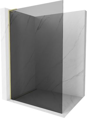 Mexen Kioto L paroi de douche Walk-in 100 x 200 cm, graphite, or brossé - 800-100-103-55-40
