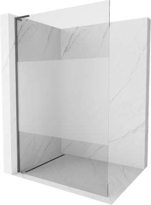 Mexen Kioto L paroi de douche Walk-in 70 x 200 cm, transparent/givre, gun metal - 800-070-103-95-35