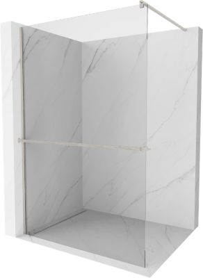 Mexen Kioto+ paroi de douche avec étagère Walk-in 100 x 200 cm, transparent, nickel brossé - 800-100-121-97-00