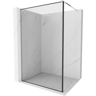 Mexen Kioto paroi de douche Walk-in 100 x 200 cm, cadre noir 8 mm, chrome - 800-100-101-01-70