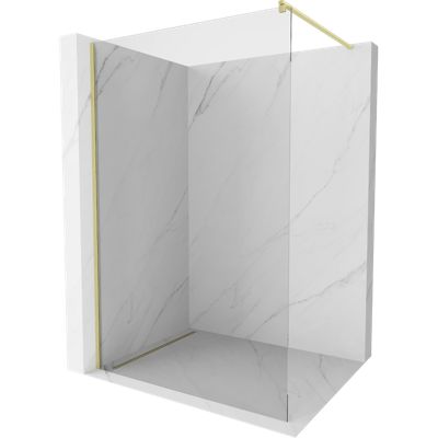 Mexen Kioto paroi de douche Walk-in 100 x 200 cm, transparent 8 mm, or brossé - 800-100-101-55-00