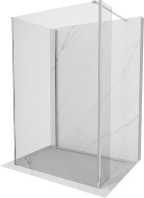 Mexen Kioto paroi de douche Walk-in 135 x 110 x 40 cm, transparent, chrome - 800-135-110-221-01-00-040