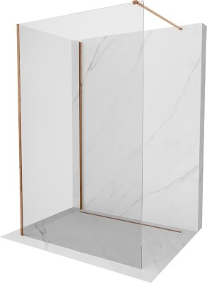 Mexen Kioto paroi de douche Walk-in 140 x 110 cm, transparent, or rose - 800-140-212-60-00-110
