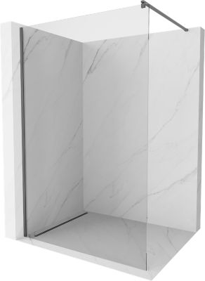 Mexen Kioto paroi de douche Walk-in 145 x 200 cm, transparent 8 mm, gun metal - 800-145-101-95-00