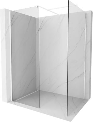 Mexen Kioto paroi de douche Walk-in 180 x 75 cm, transparent, blanc - 800-180-202-20-00-075