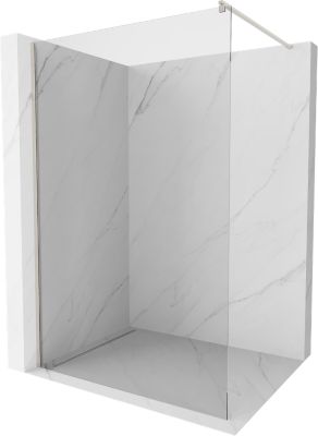Mexen Kioto paroi de douche Walk-in 75 x 200 cm, transparent 8 mm, nickel brossé - 800-075-101-97-00