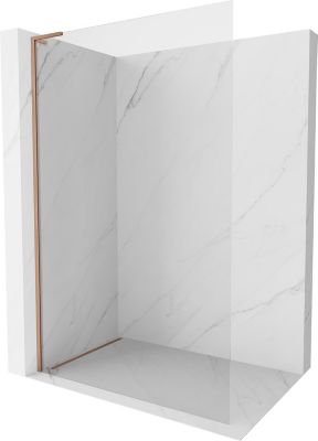 Mexen Kioto-X L paroi de douche Walk-in 60 x 200 cm, transparent 10 mm, cuivre brossé - 800-060-107-65-00-X