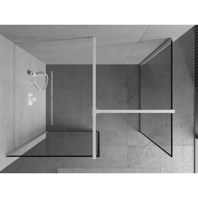 Mexen Kioto-XF paroi de douche Walk-in avec cadre 80 x 70 cm, transparent 10 mm, gun metal - 800-080-202-04-95-070-XF