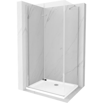 Mexen Lima cabine de douche pliante 100 x 90 cm, transparent, chromé + receveur plat - 856-100-090-01-00-4010